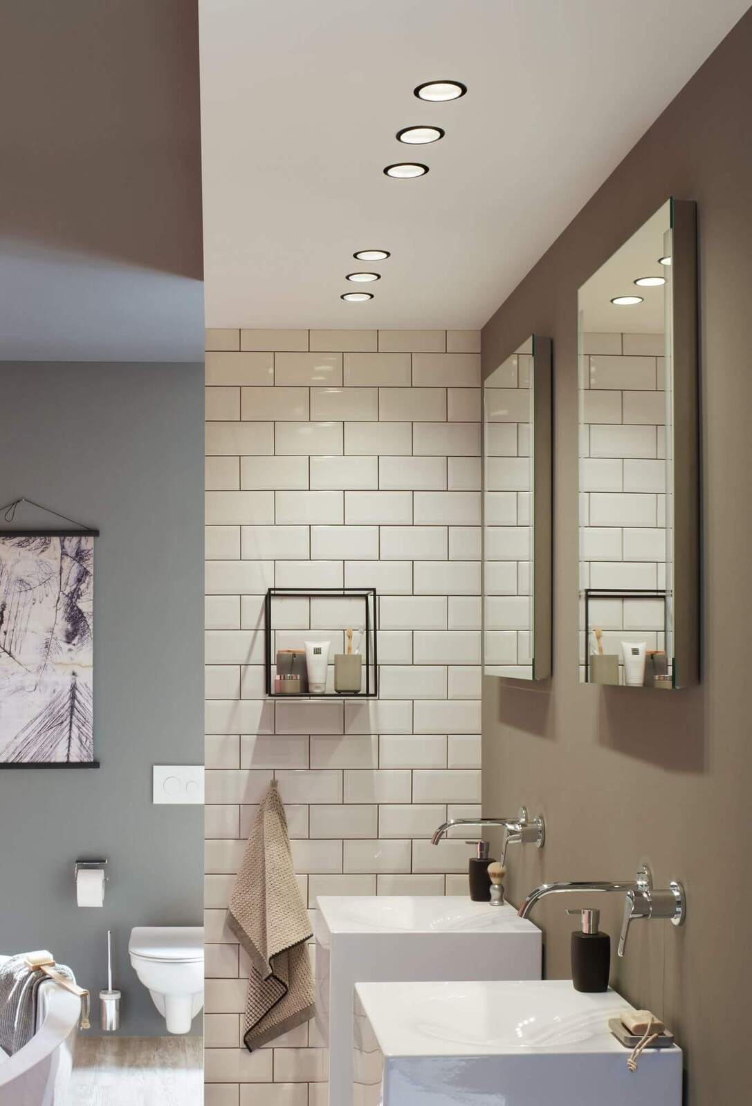 Bathroom lighting recessed IP65